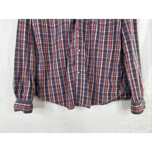 Z Brand Western Pearl Snap Short Mens Size XL Plaid Embroidered - Picture 4 of 16